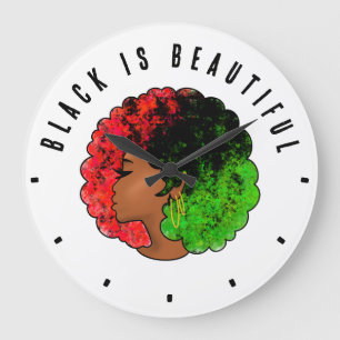 Pan-Afrikaans zwart meisje vrouw rood groen trots Grote Klok