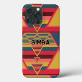 Pan-Afrikaanse kleurrijke driehoekspatroon geperso Case-Mate iPhone Case (Achterkant)