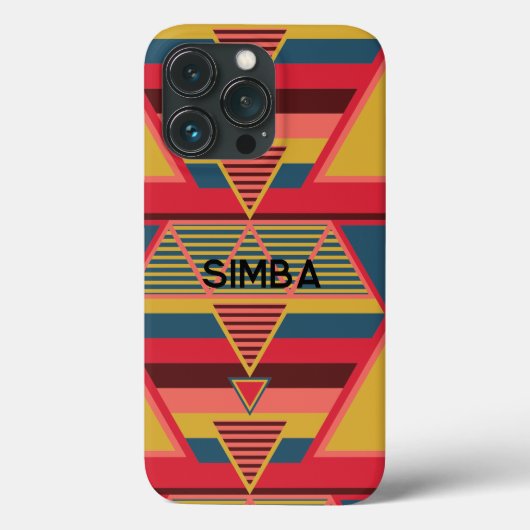 Pan-Afrikaanse kleurrijke driehoekspatroon geperso Case-Mate iPhone Case (Achterkant)
