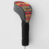 Pan-Afrikaanse kleurrijke driehoekspatroon geperso Golfheadcover (Schuin)