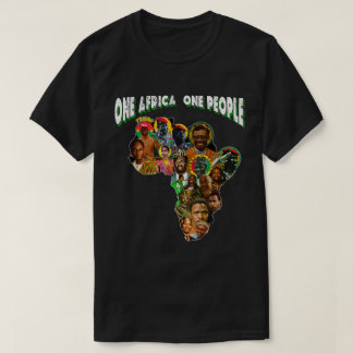 Pan-Afrikaanse revolutionaire leiders Afrika kaart T-shirt