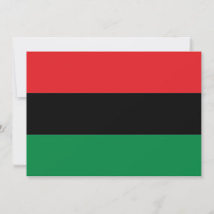 Pan-Afrikaanse UNIA Kwanzaa vlag eenvoudig modern Feestdagenkaart