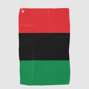 pan-Afrikaanse vlag en Uniesymbool/sportfan Golfhanddoek