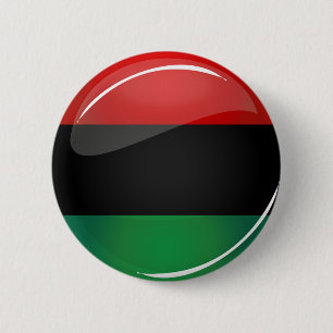 Pan-Afrikaanse vlag met glanzende ronde Button 5,7 Cm