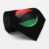 Pan-Afrikaanse vlag met glanzende ronde Stropdas (Opgerold)