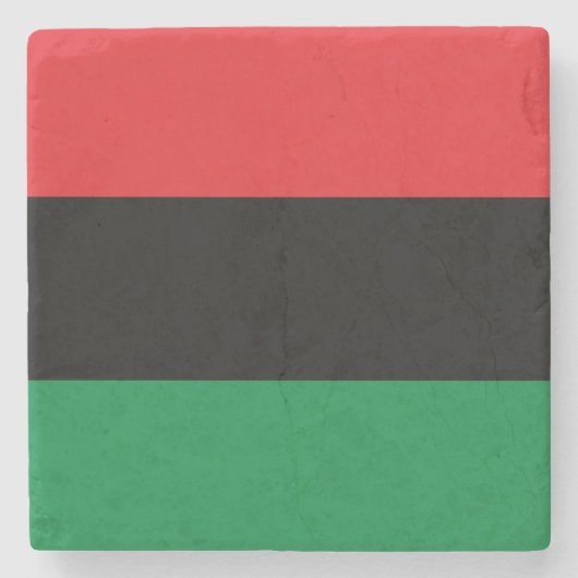 Pan-Afrikaanse vlag Stenen Onderzetter (Voorkant)