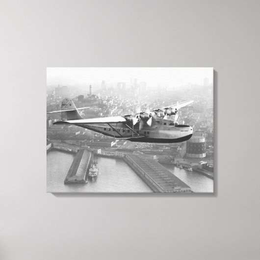 Pan American China Clipper en San Francisco 2 Canvas Afdruk (Voorkant)