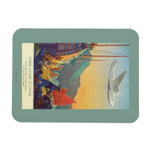 Pan-American Clipper Flying Over China Magneet (Horizontaal)