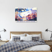 pan-Amerikaanse reisposter - Hawaii Canvas Afdruk (Insitu (Slaapkamer))