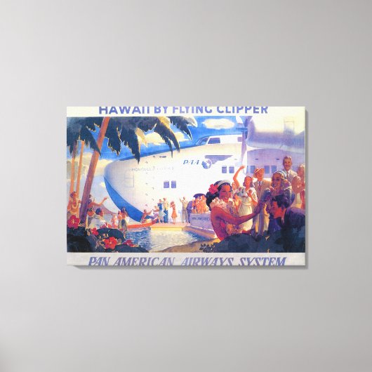 pan-Amerikaanse reisposter - Hawaii Canvas Afdruk (Voorkant)