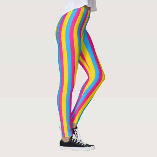 Pan Color Stripes | Pansexual Pride   Leggings (Rechts)