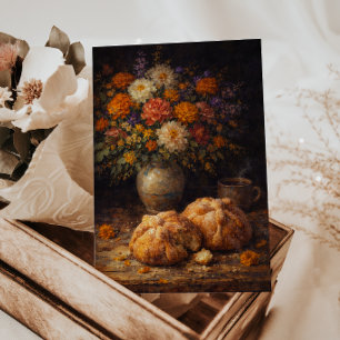 Pan de Muerto Bloemstuk Stilleven Kunst Ansichtkaa Briefkaart
