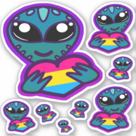 Pan en Proud Alien-Stickers Sticker