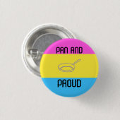 Pan en Proud Ronde Button 3,2 Cm (Voorkant /achterkant)