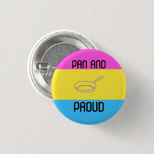 Pan en Proud Ronde Button 3,2 Cm (Voorkant /achterkant)