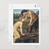 Pan en Psyche - Edward Burne-Jones Briefkaart (Voorkant / Achterkant)