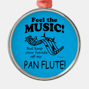 Pan Flute voelt de muziek Metalen Ornament
