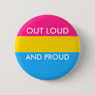 Pan OUT LOUD EN PROUD Button