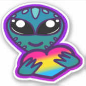 Pan Pride Alien Sticker (Voorkant)