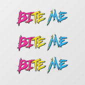 Pan Pride Bite Me Raamsticker (Vel)