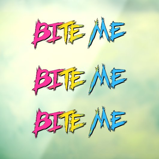 Pan Pride Bite Me Raamsticker (Vel 3)