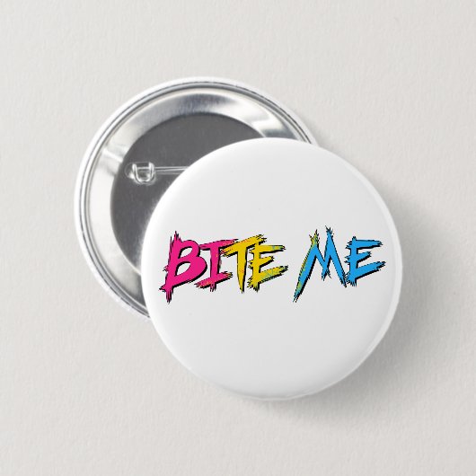 Pan Pride Bite Me Ronde Button 5,7 Cm (Voorkant /achterkant)