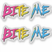 Pan Pride Bite Me Sticker (Voorkant)