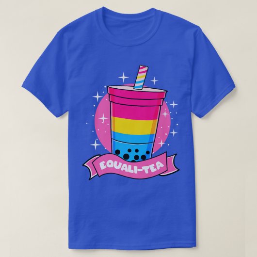 Pan Pride Bubble Tea Pansexual 1463 T-shirt (Design voorkant)