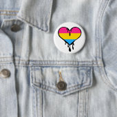 Pan Pride Dripping Heart Ronde Button 5,7 Cm (In situ)
