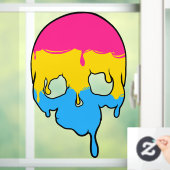 Pan Pride druipende schedel Raamsticker (Huis)