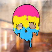Pan Pride druipende schedel Raamsticker (Vel 2)