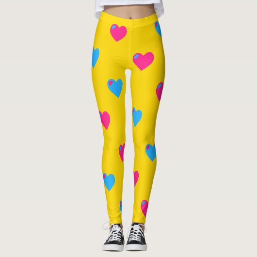 Pan Pride Grote Hart Leggings (Voorkant)