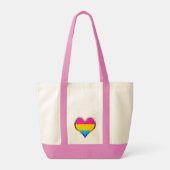 Pan Pride Heart Canvas tas (Achterkant)