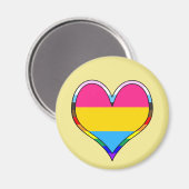 Pan Pride Heart Magnet Magneet (Voorkant / Achterkant)