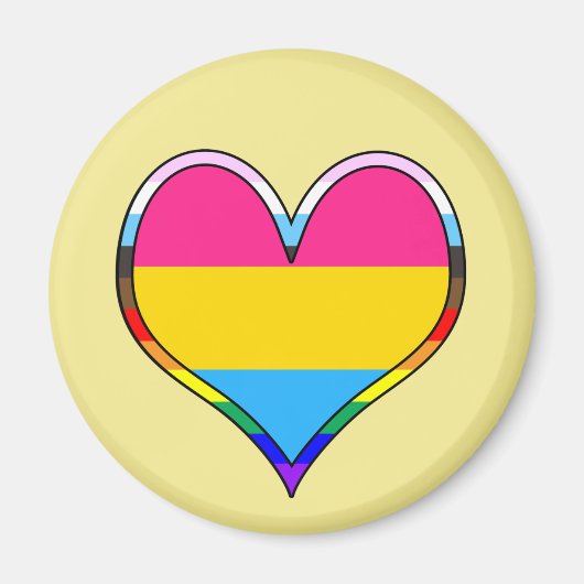 Pan Pride Heart Magnet Magneet (Voorkant)