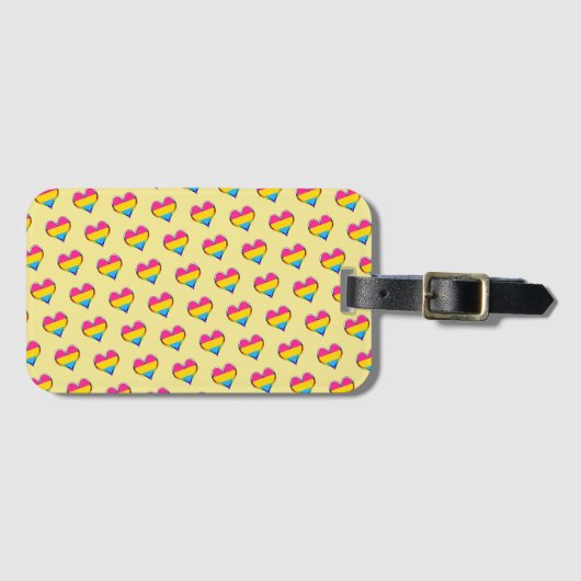 Pan Pride Heart Pattern Bagagelabel (Voorkant (horizontaal))