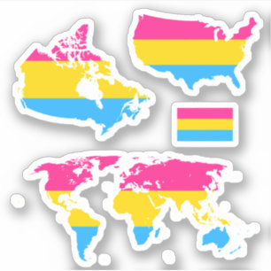 Pan Pride Maps I Sticker