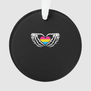 Pan Pride Skeleton Halloween Pan Goth Heart