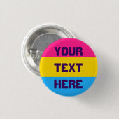 Pan pride vlag ronde button 3,2 cm (Voorkant /achterkant)
