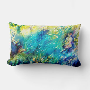 PAN SPEELT VLOOT EN DEER IN GROENE WOODLAND KUSSEN