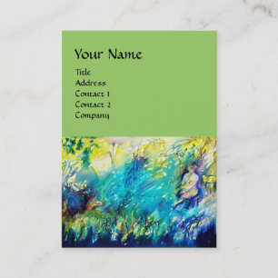 PAN SPEELT VLOOT EN DEER IN GROENE WOODLAND VISITEKAARTJE