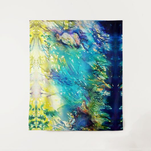 PAN SPEELT VLOOT EN DEER IN GROENE WOODLAND WANDKLEED (Voorkant)