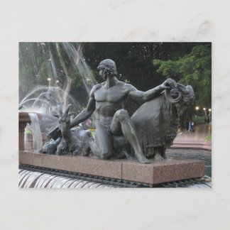 Pan-standbeeld in Hyde Park-ansichtkaart Briefkaart