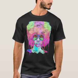 PanAfrikaans geïnspireerd driften verf meisje, ger T-shirt