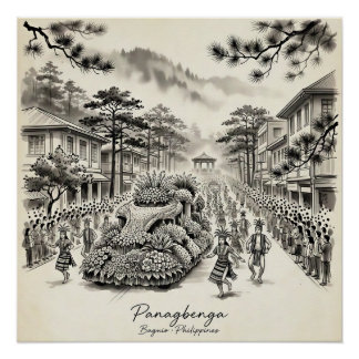 Panagbenga Festival Baguio Philippines Flower Fest Perfect Poster