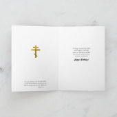 Panagia Paramythia Icône Orthodoxe Carte d'anniver (Intérieur)