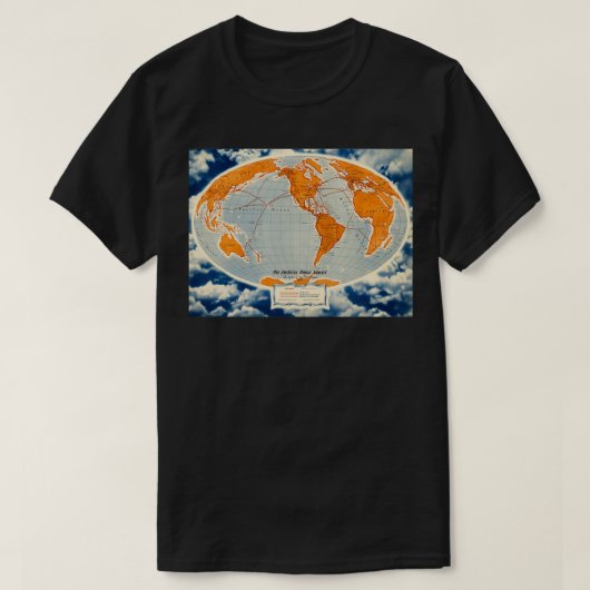  PanAm World routeert poster T-shirt (Design voorkant)