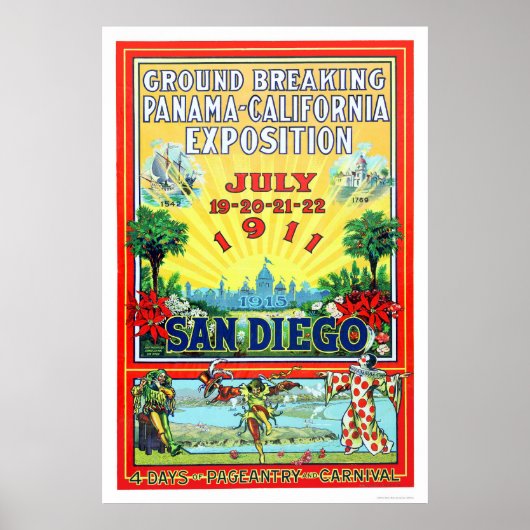 Panama - Californische tentoonstelling in San Dieg Poster (Voorkant)