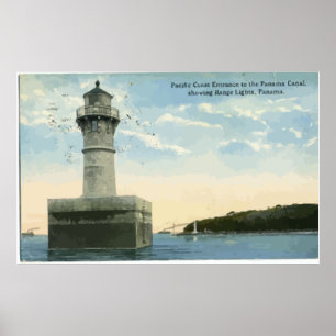 Panama Canal die Waaier toont Lichten, Panama, Poster