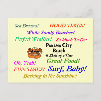 Panama City Beach Crab Briefkaart